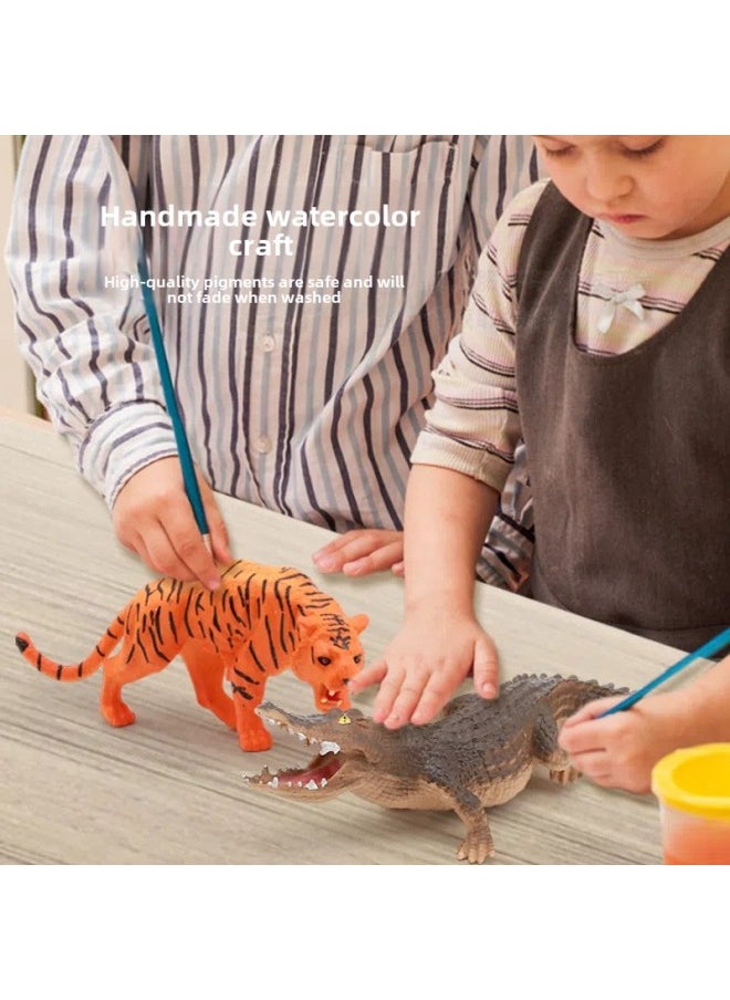 Simulation Animals Wild Elephant Children's Toys Lion Tiger Educational Toys Stall Gifts-Color:Rhino  - Image 4