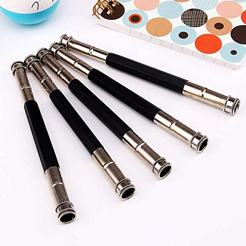 Qatalitic Pencil Extender/Lengthener With Metal Heads (Pack Of 2) | Adjustable Handy Pencil Holder For Schools, Office, Eyeliners, Sketching, Writing And Diy Art & Crafts, Multicolor - Image 5