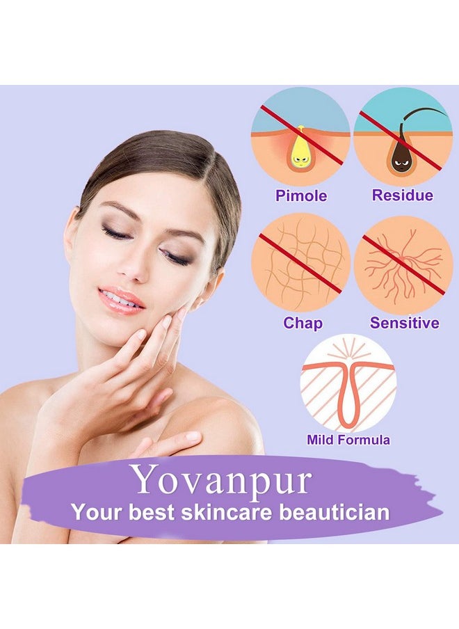 Yovanpur Yovanpur Hard Wax Beads for Hair Removal, Waxing Beans for Sensitive Skin (Violet), 10.5 Ounce/bag with 10pcs Wax Sticks  - Image 3