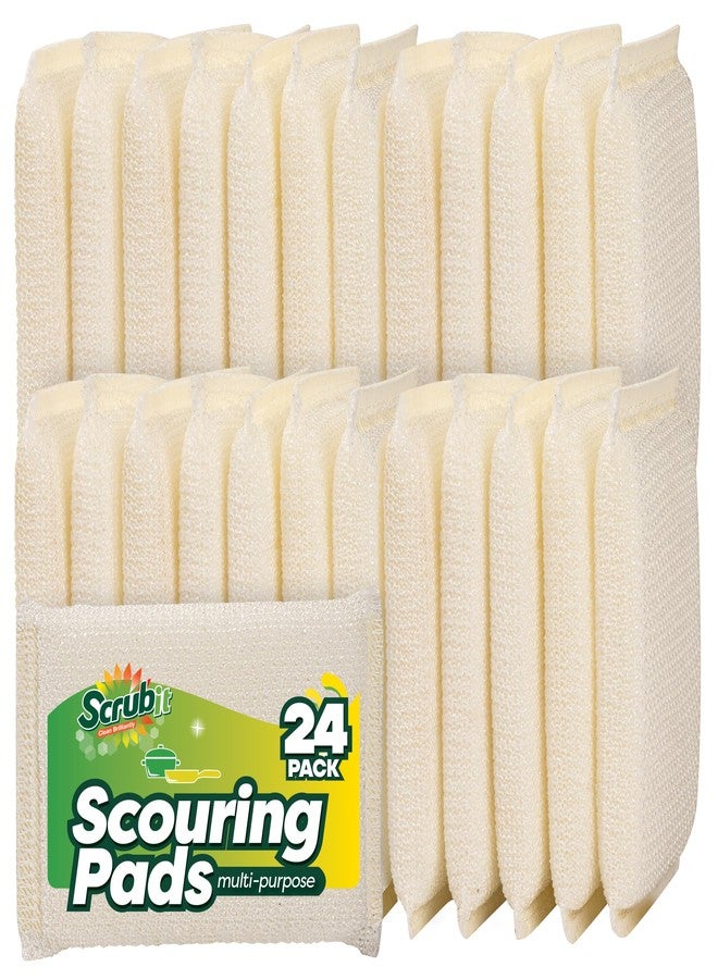 SCRUBIT 24 Pack Scrub Sponges Kitchen by SCRUBIT, Multi-Purpose Scouring Pads, Non-Scratch Cleaning Sponges for Dishes, Pots & Non-Stick Cookware - Long Lasting Dish Scrubbers for Kitchen, Bathroom & More - Image 1