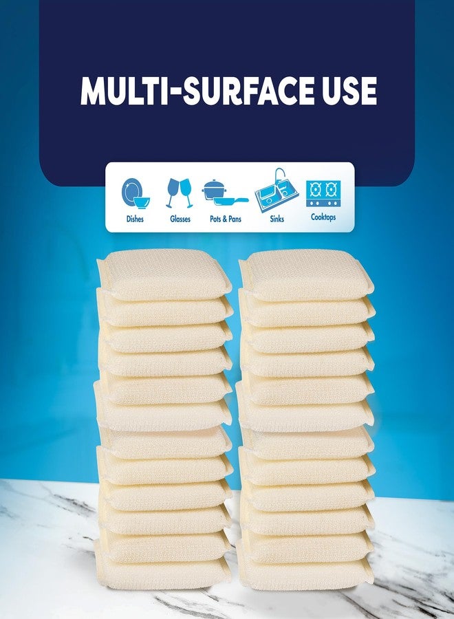 SCRUBIT 24 Pack Scrub Sponges Kitchen by SCRUBIT, Multi-Purpose Scouring Pads, Non-Scratch Cleaning Sponges for Dishes, Pots & Non-Stick Cookware - Long Lasting Dish Scrubbers for Kitchen, Bathroom & More - Image 3