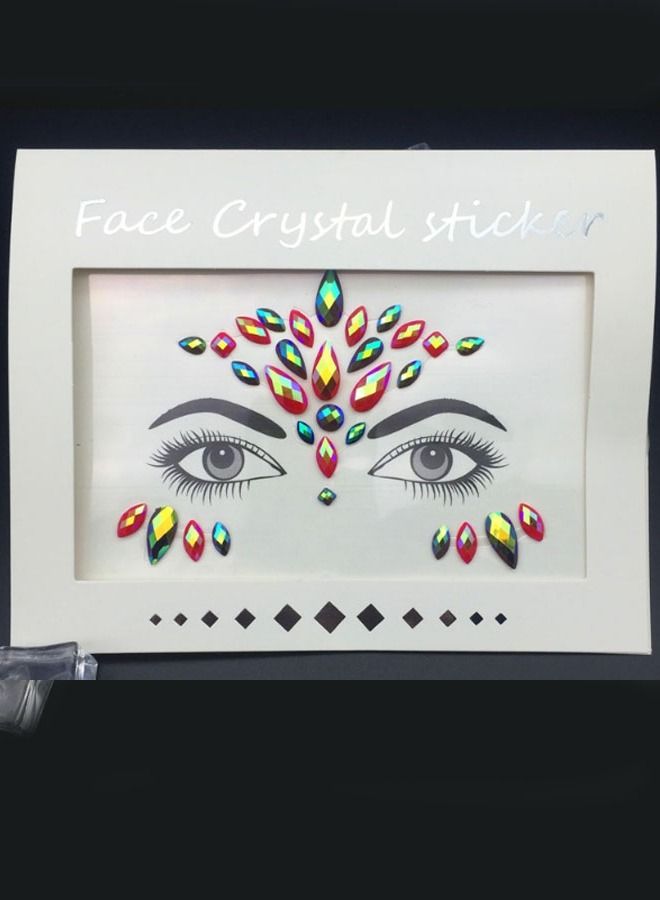 Luminous Mermaid Princess Face Gems Glitter Tattoo - Image 2