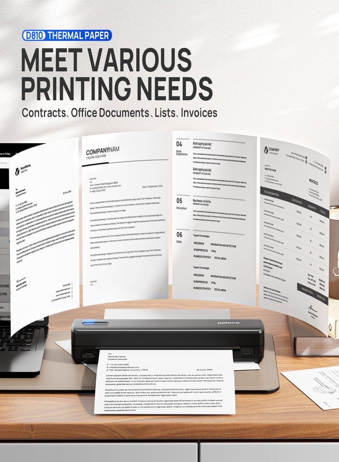 POLONO D810 Thermal Printer Paper 8.5 x 11 Inch, Advanced Thermal Printing, US Letter Size Thermal Paper Compatible with D810, Size 8.5" x 11", 100 Sheets - Image 3
