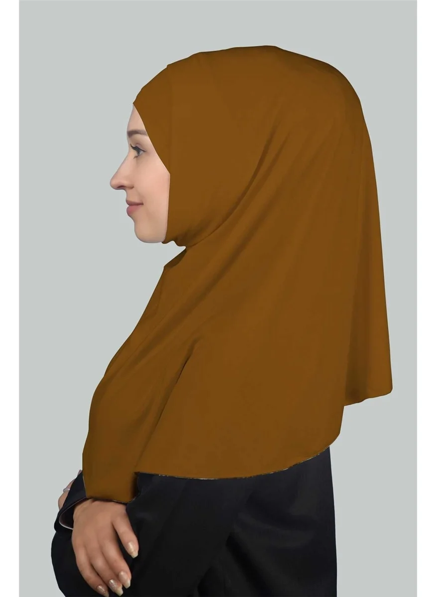 Altobeh Double Set Practical Scarf, Ready-made Turban and Hijab Hijab Bonnet (Xl) - Brown