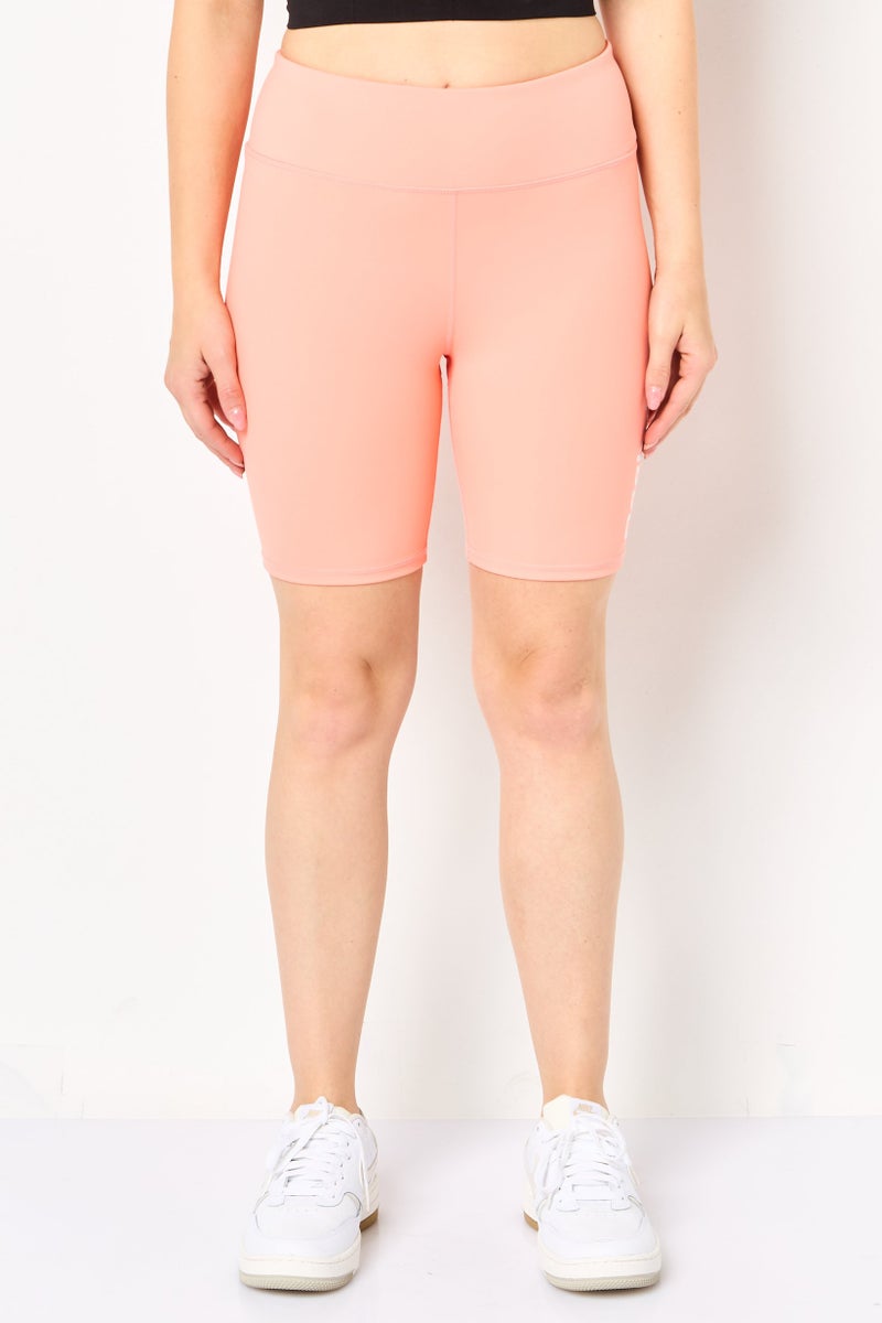Reebok Women Sportswear Fit Cycling Shorts, Peach - Image 1