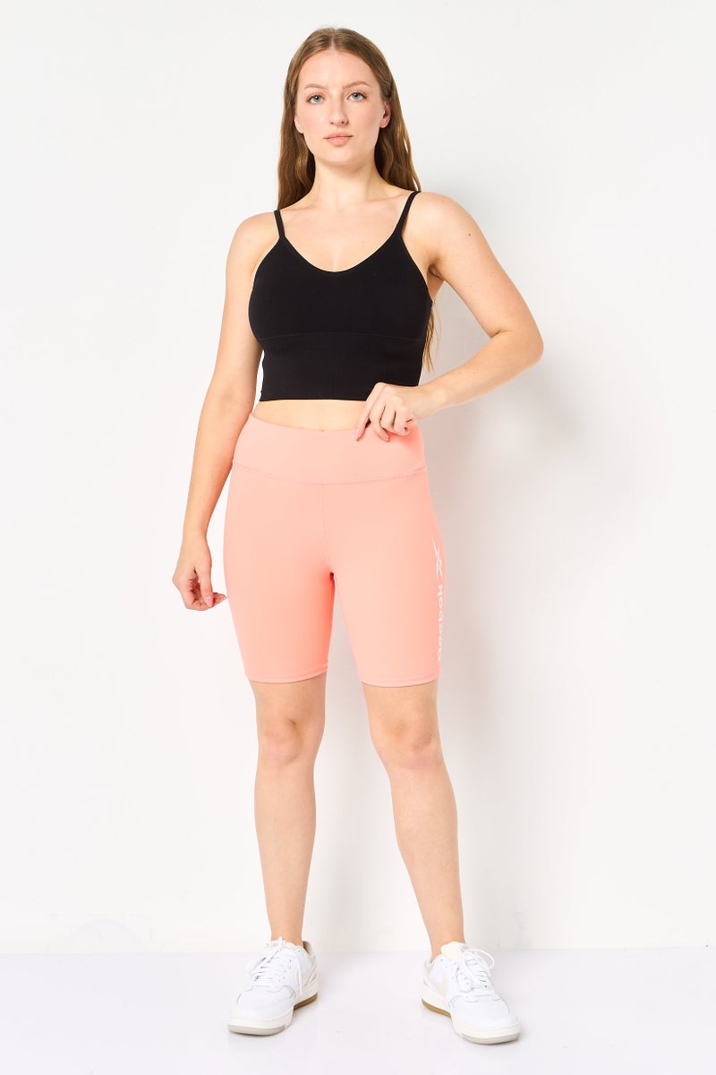 Reebok Women Sportswear Fit Cycling Shorts, Peach - Image 3