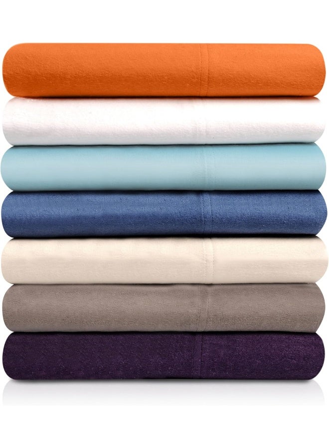 Superior أغطية وسائد فانيلا قطنية فاخرة من إمبريشنز، جميع الفصول 100% قطن فانيلا مصقول، مجموعة أغطية وسائد من 2 - عاجي سادة، أغطية وسائد ملكية - Image 4