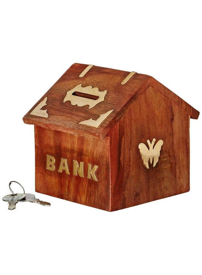 Sri balajee bangles Handicrafted Wooden Piggy Bank for Girls and Boys (Design 7)