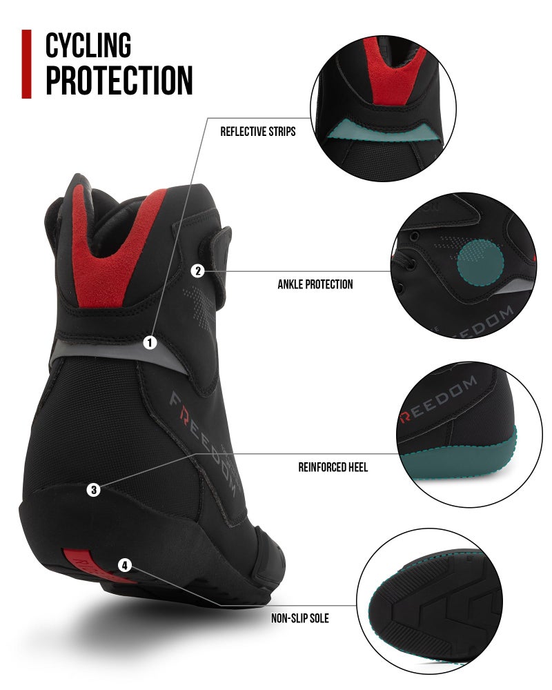 RIDEIRON Motorcycle Shoes Men CE Certified Protective Riding Boots with Anti-Slip Sole Side Zipper Road Street Motocross - Image 5