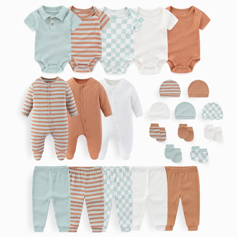 JELYLOVE Unisex Baby Boy Girl Clohtes Pants Sets 23 pack Cotton Casual New born Clothing Comfort Infant Birthday Outfit - Image 1