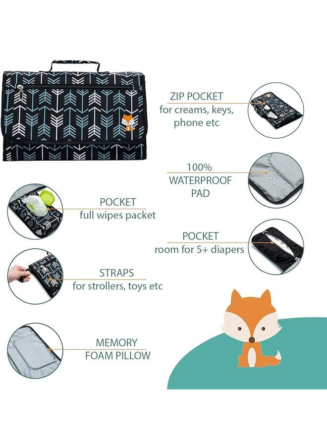 TRASSLE Portable Diaper Changing Mat Waterproof Changing Pad For Baby Detachable Travel Changing Pad With  - Image 3
