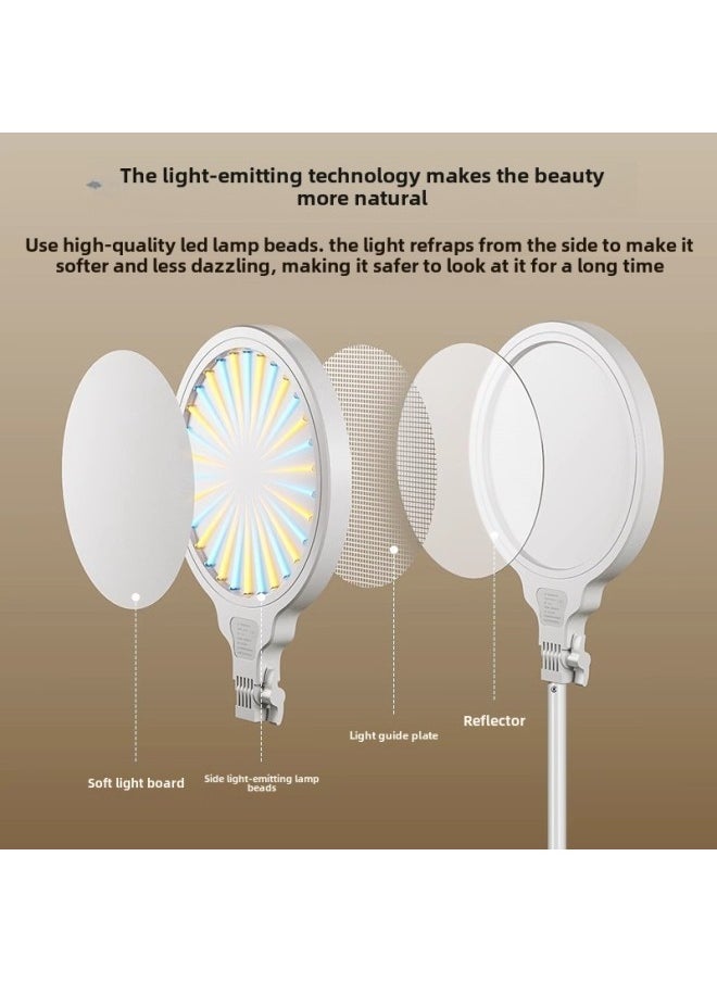 Generic - Live Beauty Light Anchor Dedicated Desktop Floor Light Self-timer Short Video Soft Light Full Screen Light-Specifications: Desktop Fill Light*2+floor Fill Light+chin Light - Image 1