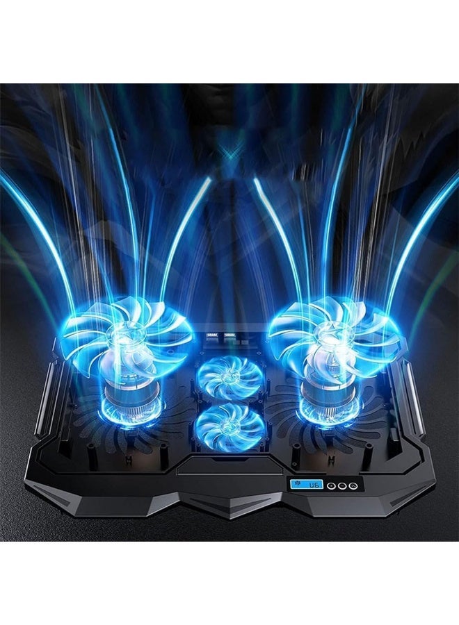 Standard ICE-04 Plus Gaming Cooling Pad – 4 fans with LED – Custom Gaming Design – LCD Display & Quick Control – Black | HighEnd - Image 2