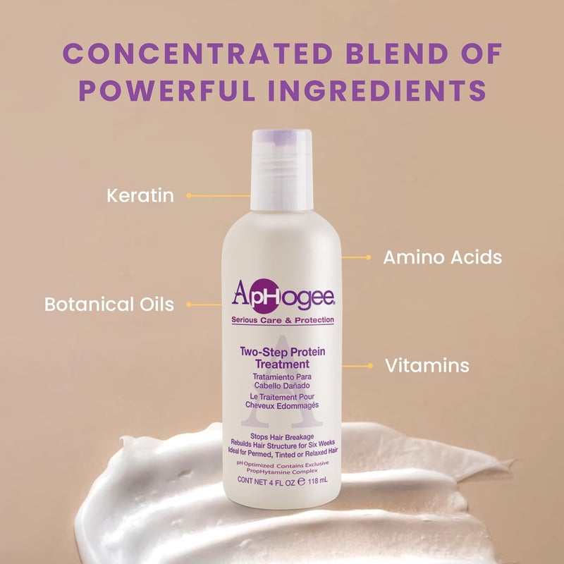 Aphogee Serious Hair Care Double Bundle (Twostep Protein Treatment 4 Fl Oz and Balancing Moisturizer 8 Fl Oz) - Image 5