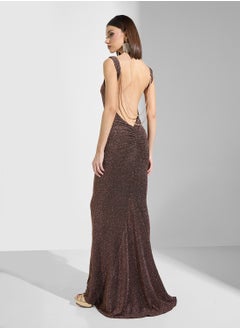 Ella Limited Edition Shimmer Bodycon Backless Dress  - Image 1