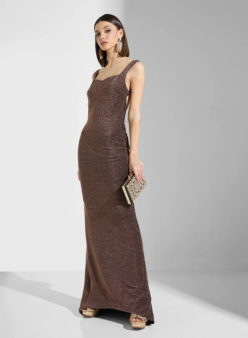 Ella Limited Edition Shimmering Backless Dress