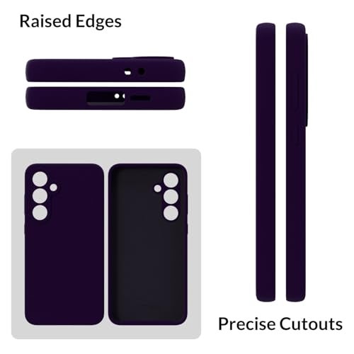 SPRIG Compatible with Samsung Galaxy S24 fe Premium SilkTone Back Cover Drop Tested Shock Proof Mobile Case for Men, Women, Boys and Girls with Camera Protection (Dark Purple) - Image 3