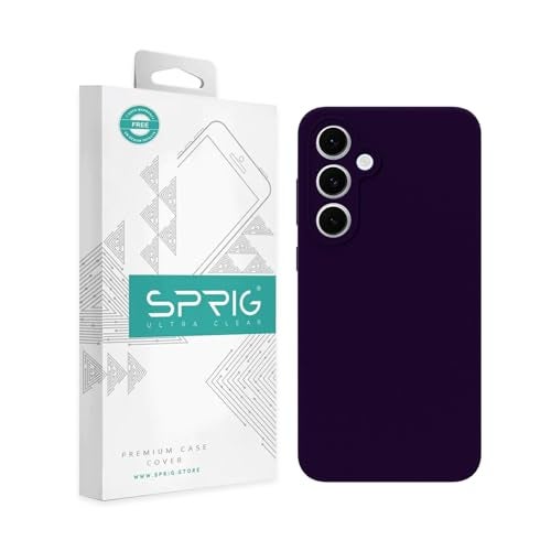 SPRIG Compatible with Samsung Galaxy S24 fe Premium SilkTone Back Cover Drop Tested Shock Proof Mobile Case for Men, Women, Boys and Girls with Camera Protection (Dark Purple) - Image 1