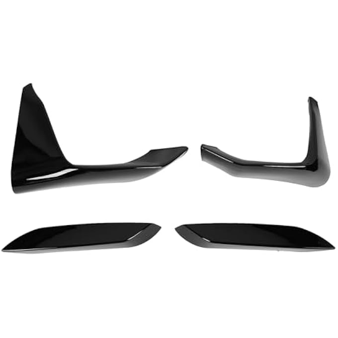 Cryfokt Front Bumper Grille Fog Light Spoiler Stylish Aerodynamics Kit for F80 M3 F82 M4, ABS 4Pcs Improve Sporty Appearance for Car Enthusiasts (Glossy Black) - Image 4