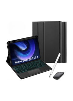 General Backlit Keyboard Case for Xiaomi Poco Pad 12.1 Inch (2024) with Stylus and Mouse Multi-Gesture Touchpad Magnetic Detachable Keyboard  - Image 1