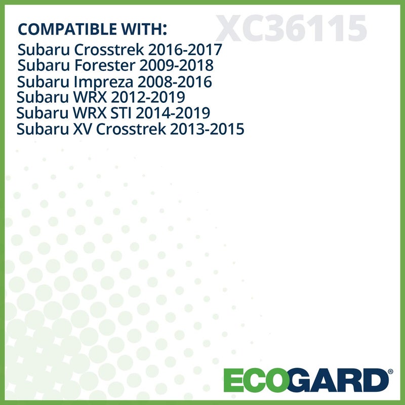 ECOGARD XC36115 Cabin Air Filter Fits 20092018 Subaru Forester 20082016 Impreza 20132015 XV Crosstrek 20162017 Crosstrek 20152021 WRX 20132021 WRX STI 20132016 XV - Image 3
