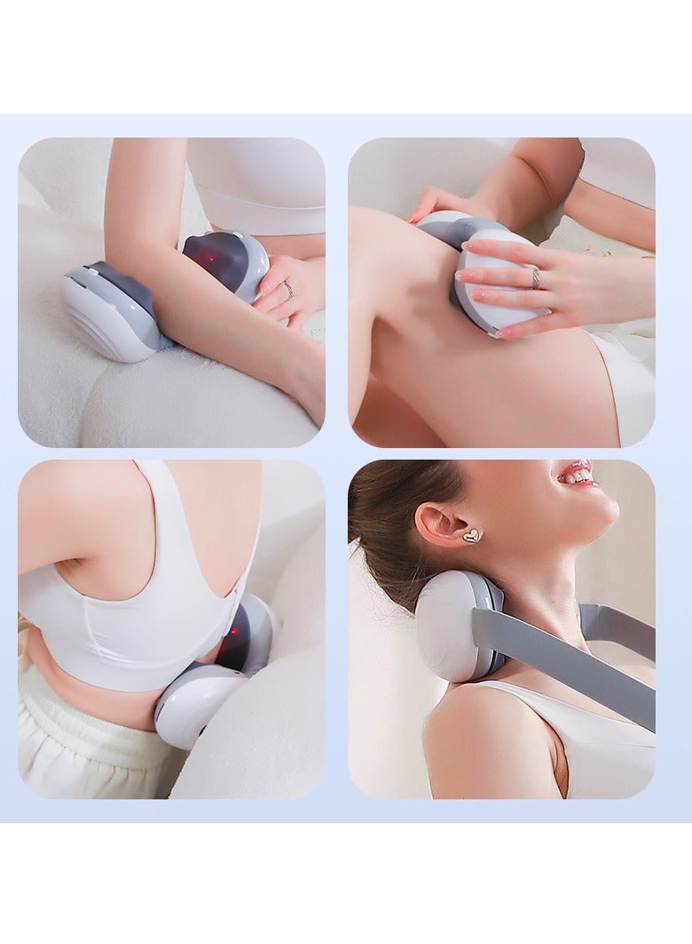 Cervical Massager Electric Kneading Clamp Neck Trapezius Massager Rechargeable Portable Kneading Heating Neck and Shoulder Massager Neck Massager 3D Shiatsu Neck Massager, Heats Neck, Shoulders, Back - Image 5