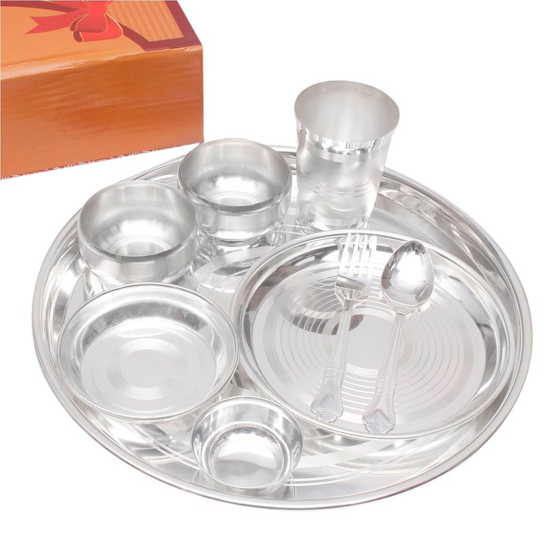 Tedlayer Silver Plated Dinner Set for Home Complete Dinnerware Set for Kitchen and Gift (Pack of 9) - Image 4