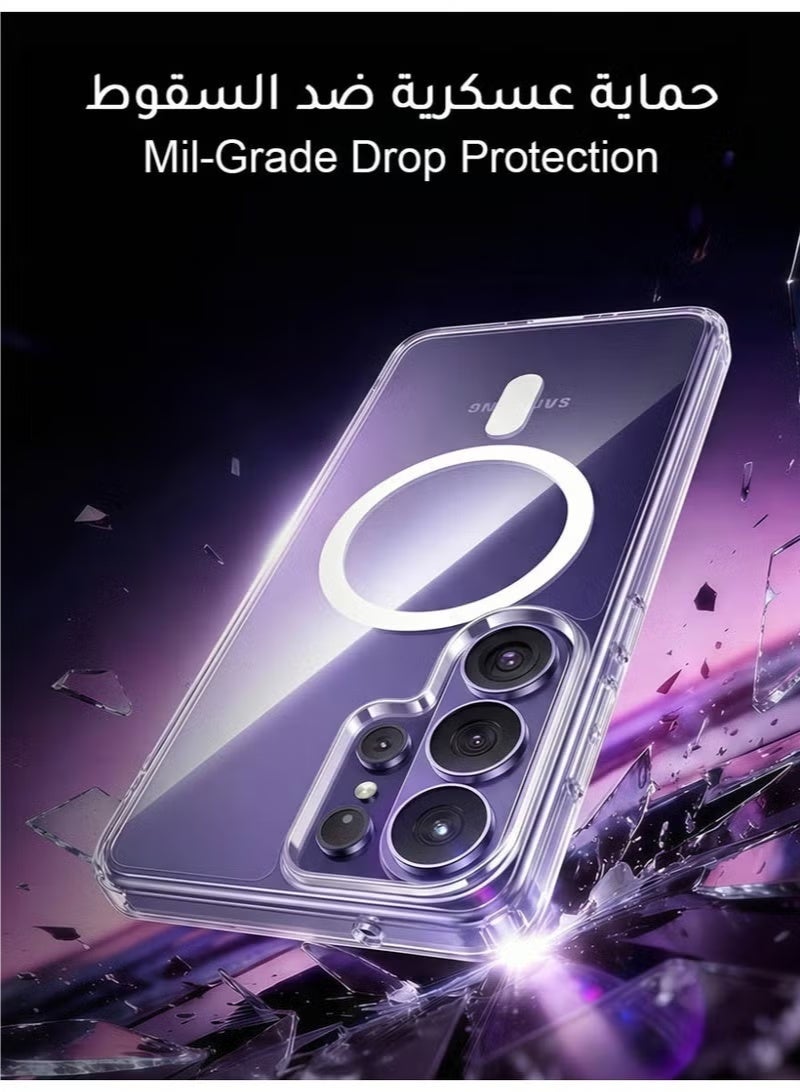 Tersely Samsung Galaxy S26 Ultra Phone Case, Compatible with MagSafe, Magnetic Case for Samsung S26 Ultra, Rugged Shockproof Protective Bumper , Yellowing Resistant, Classic Series, Transparent Slim Case, Shockproof Protection, S-Pen Supported, Slim Clear Protective Case 6.9 inch - Clear - Image 4