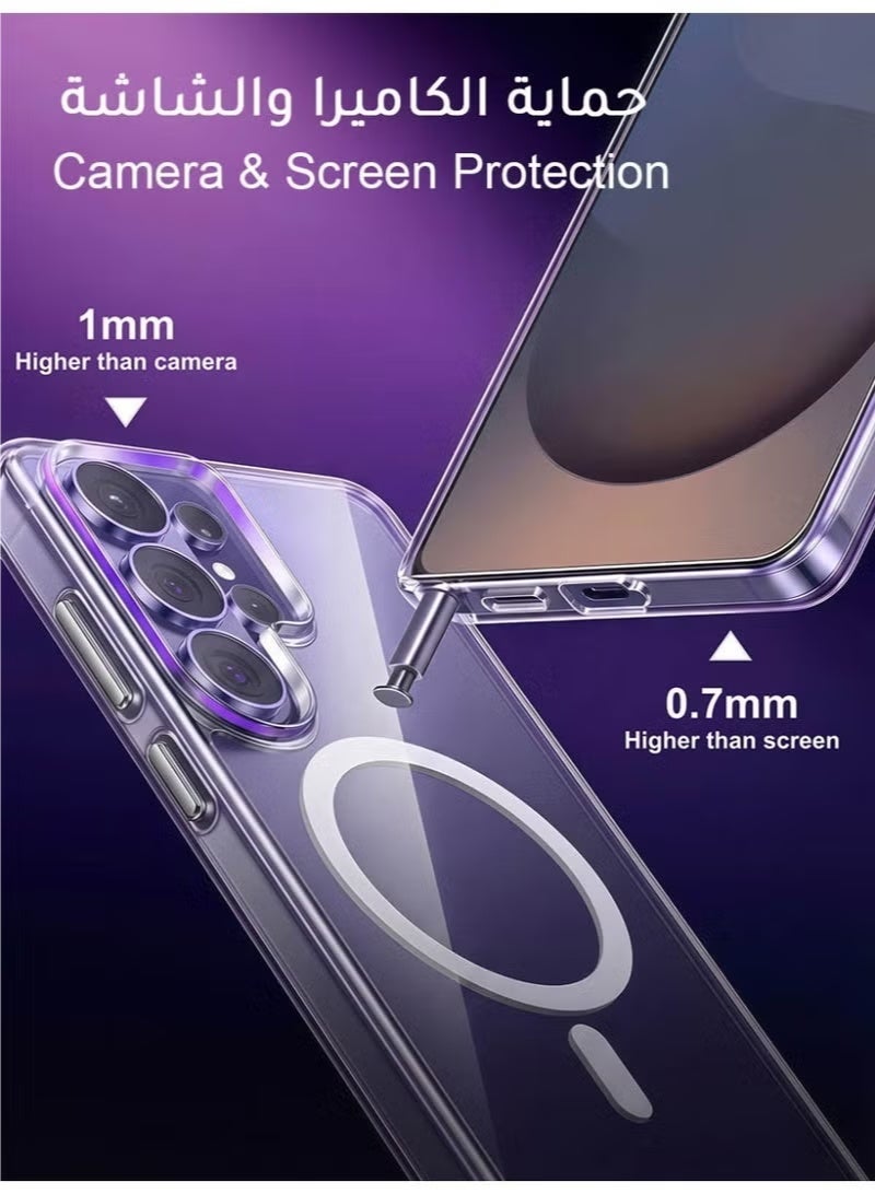 Tersely Samsung Galaxy S26 Ultra Phone Case, Compatible with MagSafe, Magnetic Case for Samsung S26 Ultra, Rugged Shockproof Protective Bumper , Yellowing Resistant, Classic Series, Transparent Slim Case, Shockproof Protection, S-Pen Supported, Slim Clear Protective Case 6.9 inch - Clear - Image 5