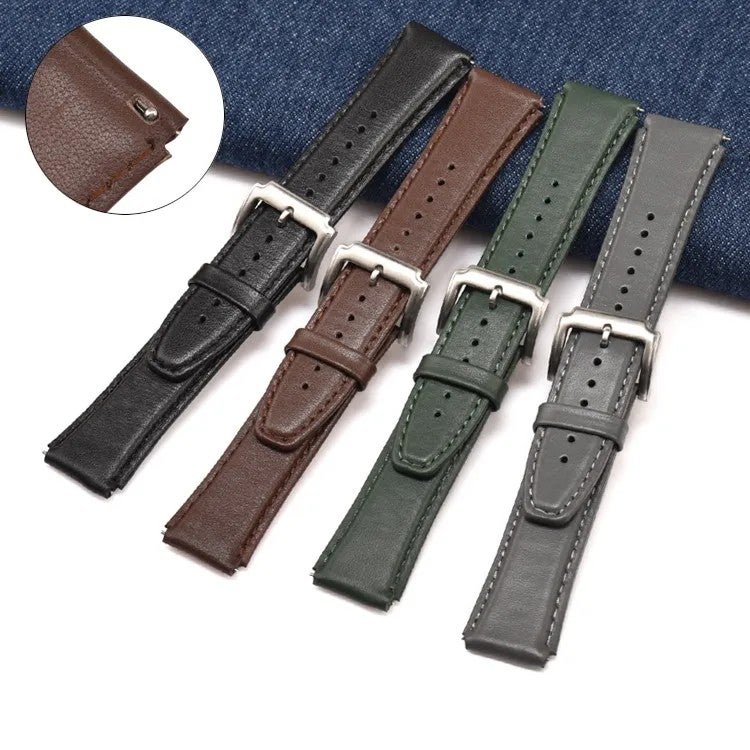 Bluejw 18mm Genuine Leather Watch Band with Quick Release Pins – Replacement Strap for Huawei B5 Watch, Easy to Replace the Watch Strap - Image 2