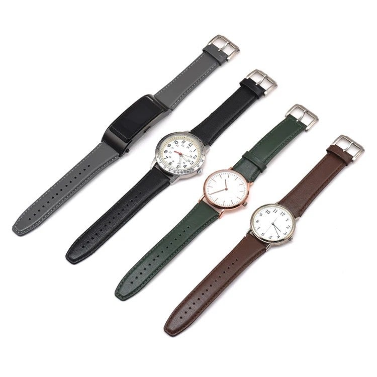 Bluejw 18mm Genuine Leather Watch Band with Quick Release Pins – Replacement Strap for Huawei B5 Watch, Easy to Replace the Watch Strap - Image 3