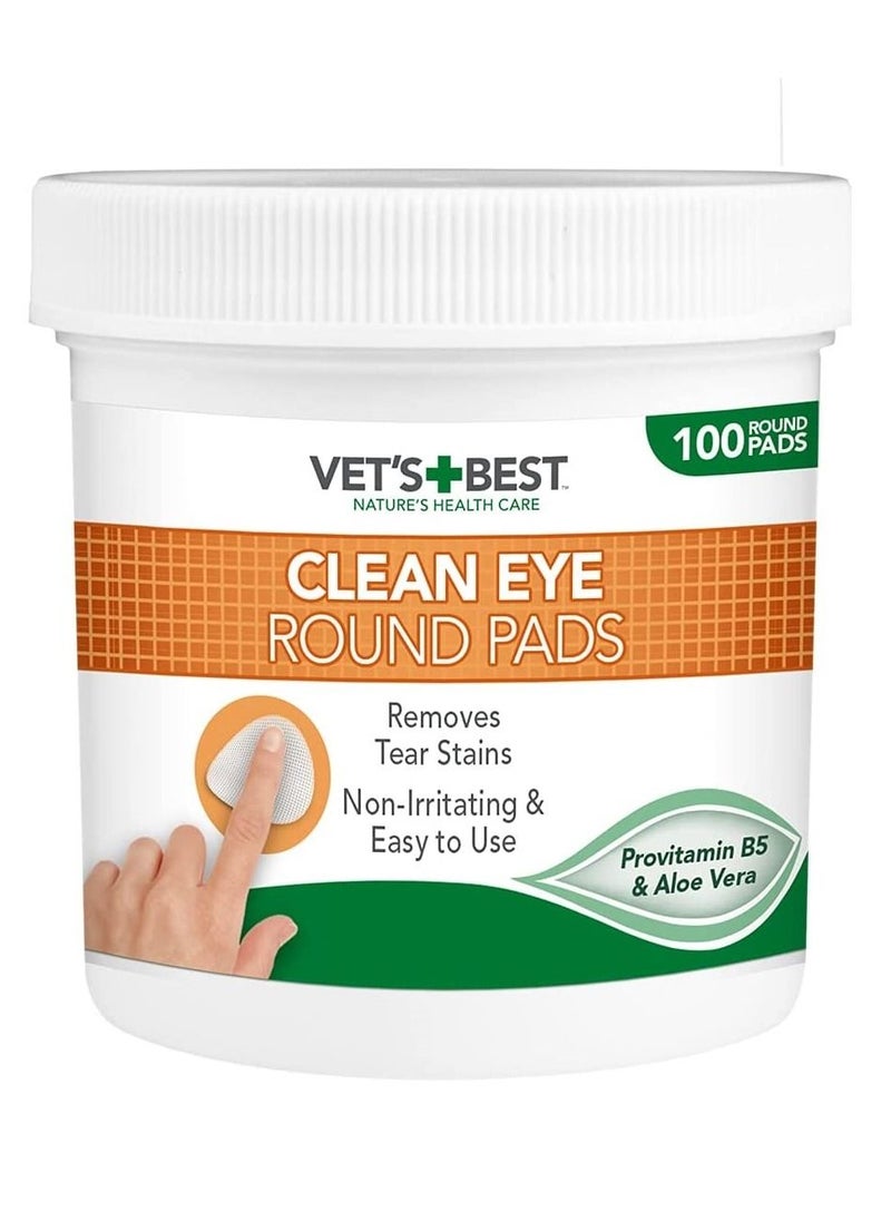 Vet's Best 100Pc Dog Eye Clean Round Pads  - Image 1