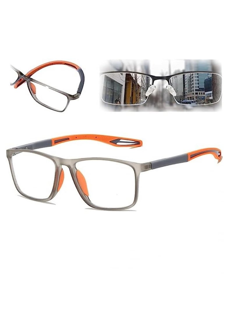 Daytoyz Sun Reading Glasses Mens Women Progressive Multifocus Reader Sunglasses Sports Rectangle Lightweight Blue Light Blocking Glasses - Image 1