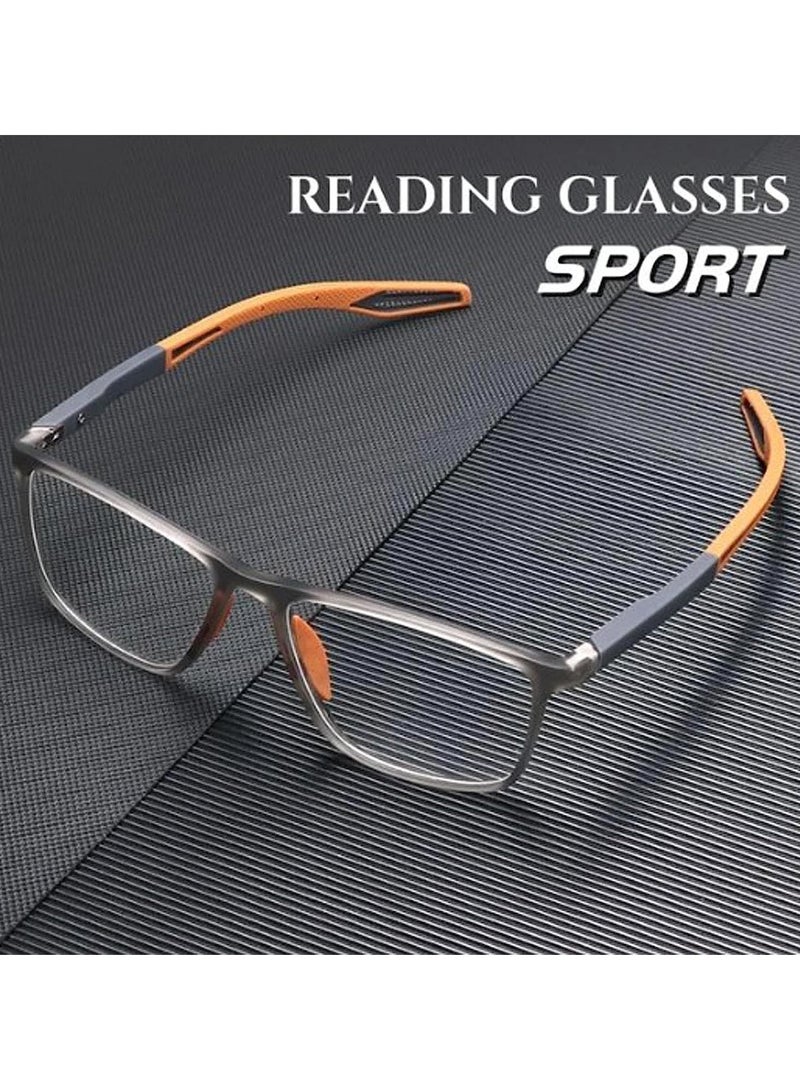 Daytoyz Sun Reading Glasses Mens Women Progressive Multifocus Reader Sunglasses Sports Rectangle Lightweight Blue Light Blocking Glasses - Image 2