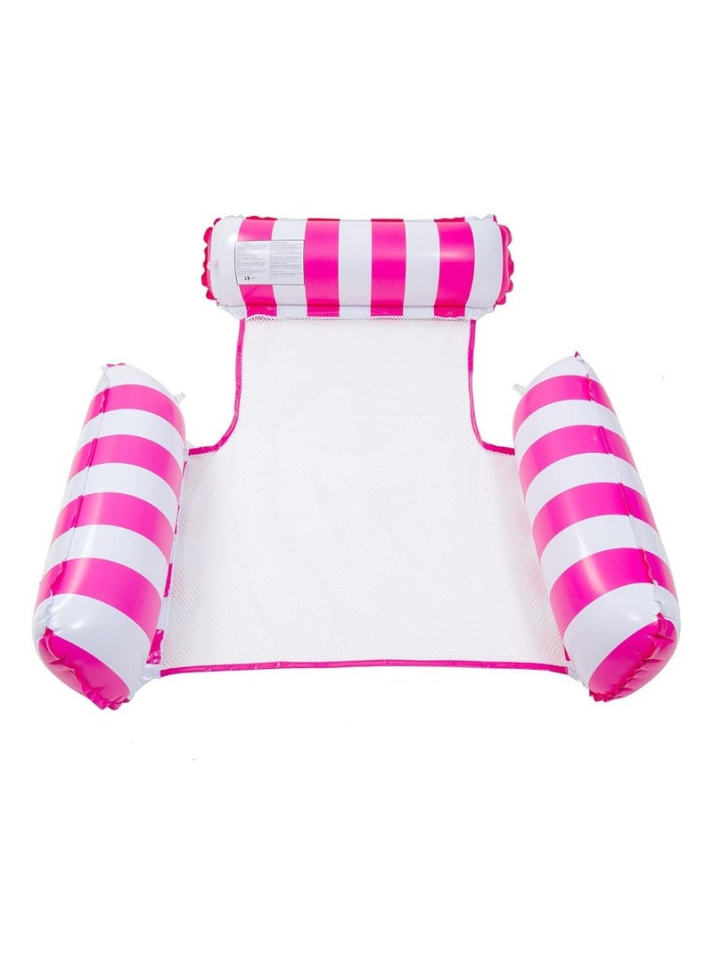 Adventure Lab 4-in-1 Multi-Purpose Inflatable Pool Hammock – Floating Lounger and Drifter with Portable Air Pump – Pink - Image 1