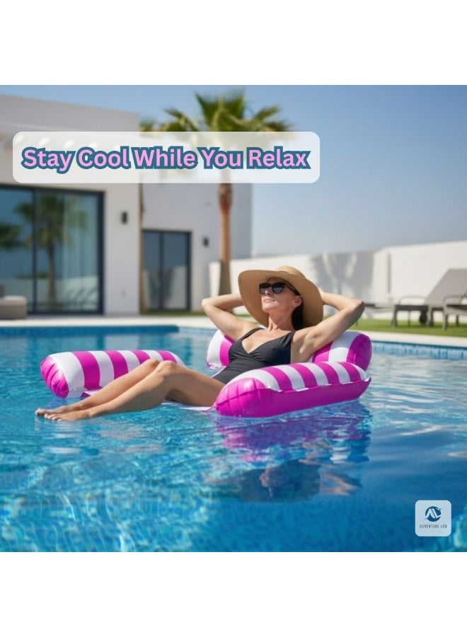 Adventure Lab Inflatable Pool Floats Hammock Adults for Size Water Hammock Lounger Multi Purpose Swimming Water Recliner Rafts (Pink) - Image 2