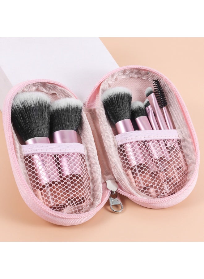 Generic Portable On The Go Makeup Brush Set, Easy-Grip Full Function Mini Cosmetic Brush Set with Brush Bag 10 brushes  - Image 2