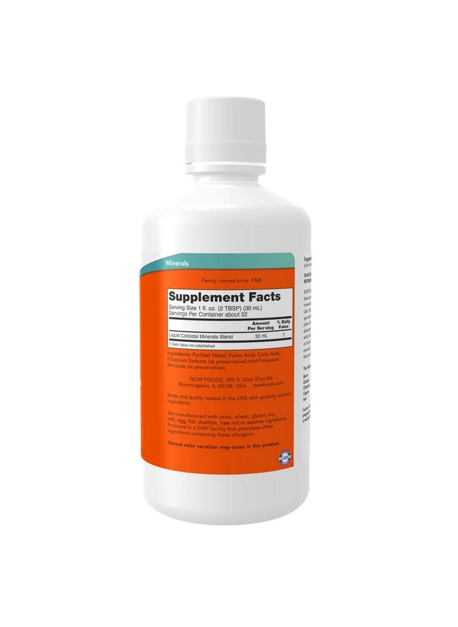 now Supplements Colloidal Minerals Liquid Plant Derived Essential Trace Minerals 32Ounce  - Image 3