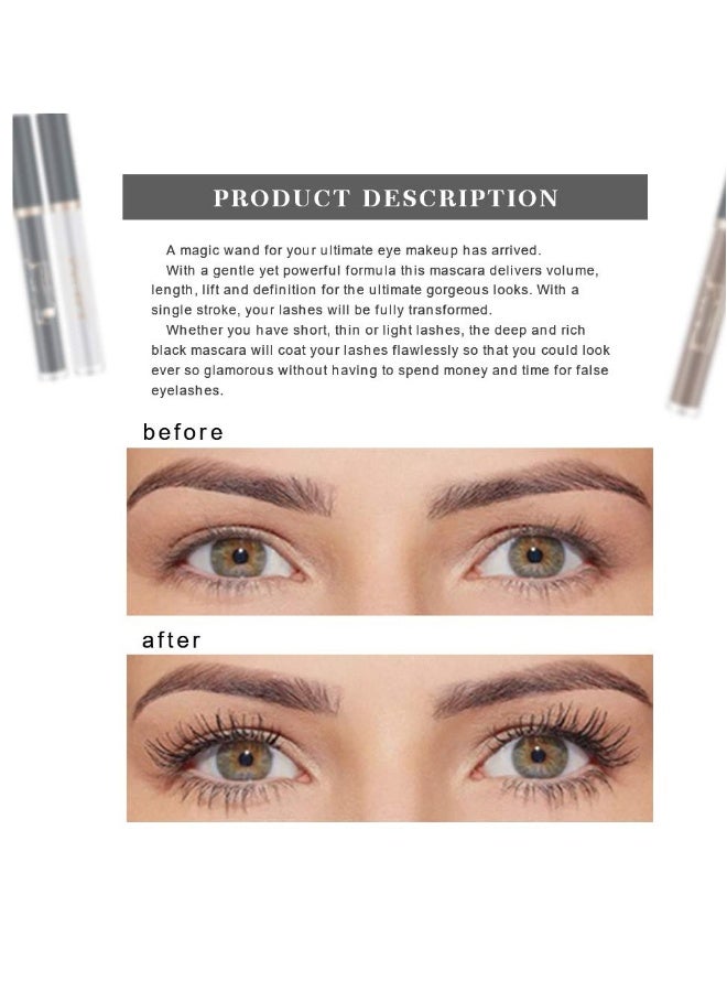 6 Color Colored Colorful Waterproof Mascara for Eyelashes Set,Blue White Black Brown Purple Mascara for Eyelashes, Long Lasting Charming Voluminous Mascara for Women, Cruelty Free Vegan Eye Makeup - Image 4