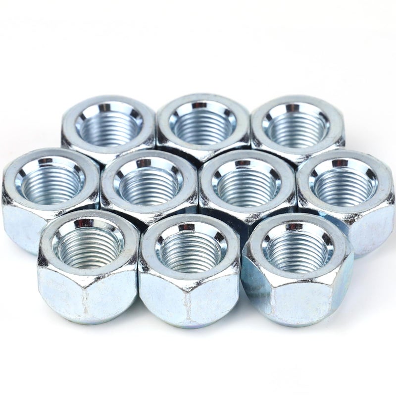 Wogomz 10PCS 1220 Inch Trailer Lug Nuts Zinc Plated 509 Lug Nuts Open End Acorn Nut Tire Lugs Wheel Nuts Replacement Fits 12 Wheel Lug Studs Universal for Trailer Camper RV Truck - Image 3