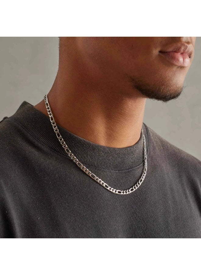 Men's Necklace Jewelry  stylish necklace accessory, easy to match with various outfits, suitable for both men and women, versatile and fashionable.Chain Kit for Men and Women (Silver) - Image 2