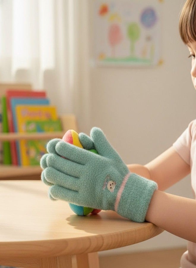 FAMWRAPZ Adorable Ultra-Soft Winter Bear Kids' Mittens - Cozy, Warm Knit Gloves for Children, Winter Warmth for Your Little Explorer - Image 3