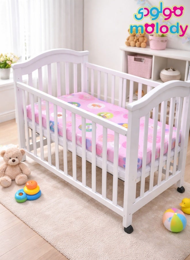 مولودي مرتبة سرير أطفال فاخرة 120×60 سم – سماكة عالية مريحة، غطاء بسوستة قابل للغسل، قماش ناعم وآمن للرضع - Image 3