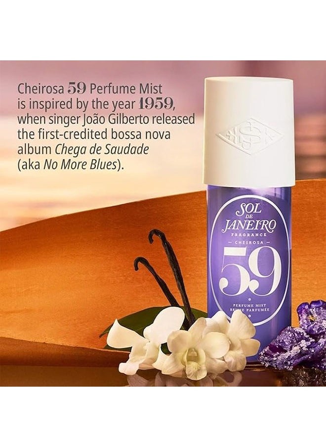 Sol de Janeiro - Fragrance Cheirosa 59 Perfume Mist 90ml, Brume Parfumee, Vanilla Orchid, Violet, and Sandalwood Fragrance - Image 1