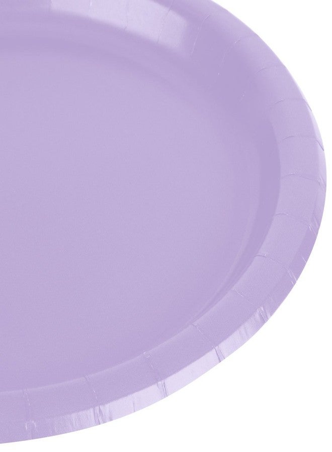Amscan Lavender Round Paper Plates - 8.5" (Pack Of 20) - Perfect For Parties, Celebrations & Picnics - Image 3