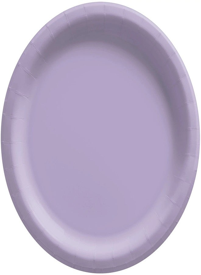 Amscan Lavender Round Paper Plates - 8.5" (Pack Of 20) - Perfect For Parties, Celebrations & Picnics - Image 1