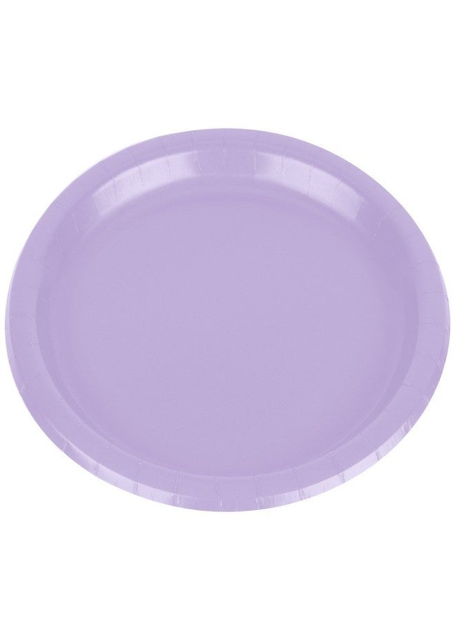 Amscan Lavender Round Paper Plates - 8.5" (Pack Of 20) - Perfect For Parties, Celebrations & Picnics - Image 2