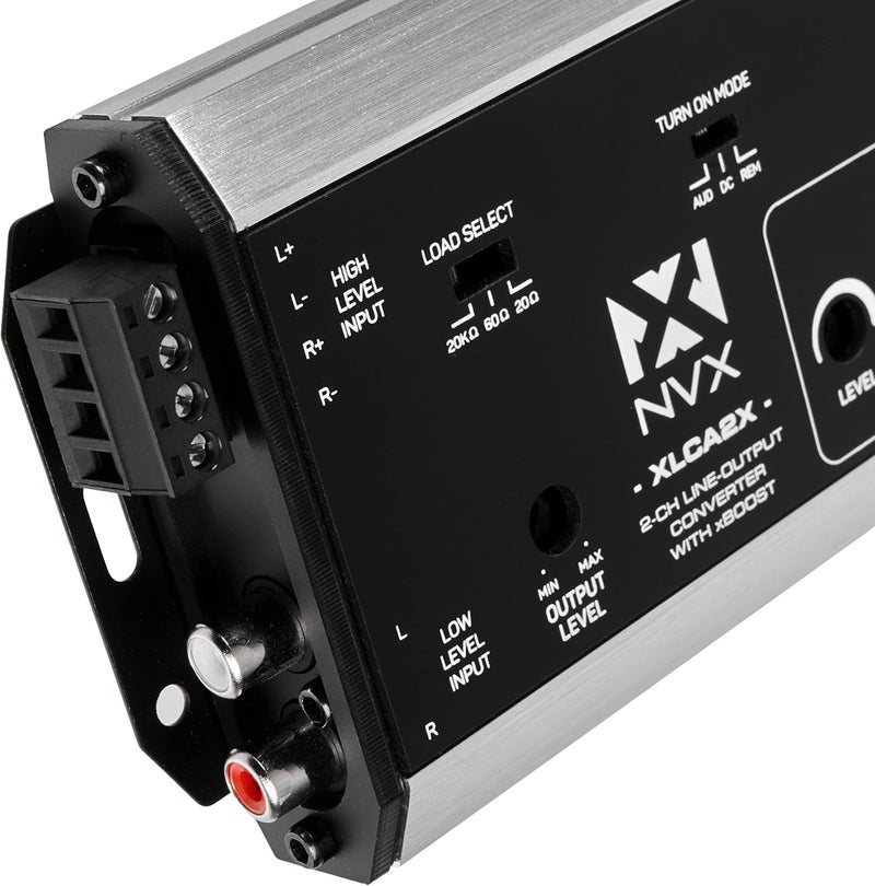 NVX XLCA2X X-Series PRO 2-Channel Line Out Converter Digital Bass Enhancer with xBOOST, Impedance Matching, and Remote Level Control - Image 4