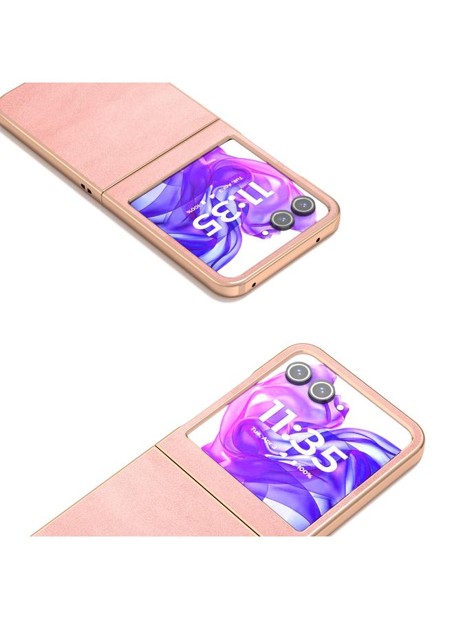 اس-توب جراب لهاتف Motorola Razr 50 / Razr 60، جراب واقٍ من جلد البقر ثنائي اللون مطلي بالكهرباء النانوية - Image 3