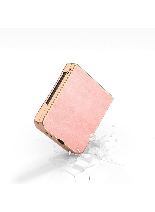 اس-توب جراب لهاتف Motorola Razr 50 / Razr 60، جراب واقٍ من جلد البقر ثنائي اللون مطلي بالكهرباء النانوية - Image 4